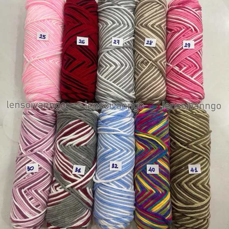 Len cotton love MÀU LOANG (cuộn 100gr) (26293)