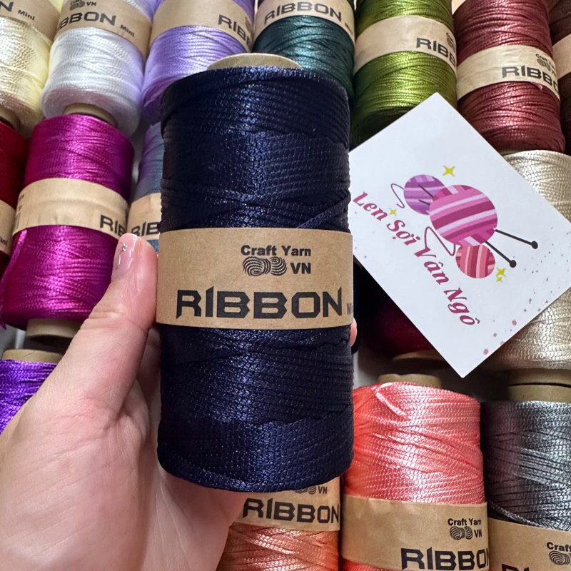 Sợi Ribbon mini 2mm Craftyarn VN (cuộn 100gr) (26271)