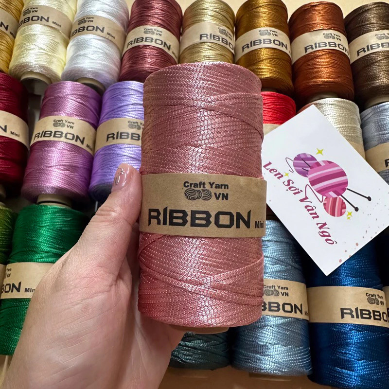 Sợi Ribbon mini 2mm Craftyarn VN (cuộn 100gr) (26271)