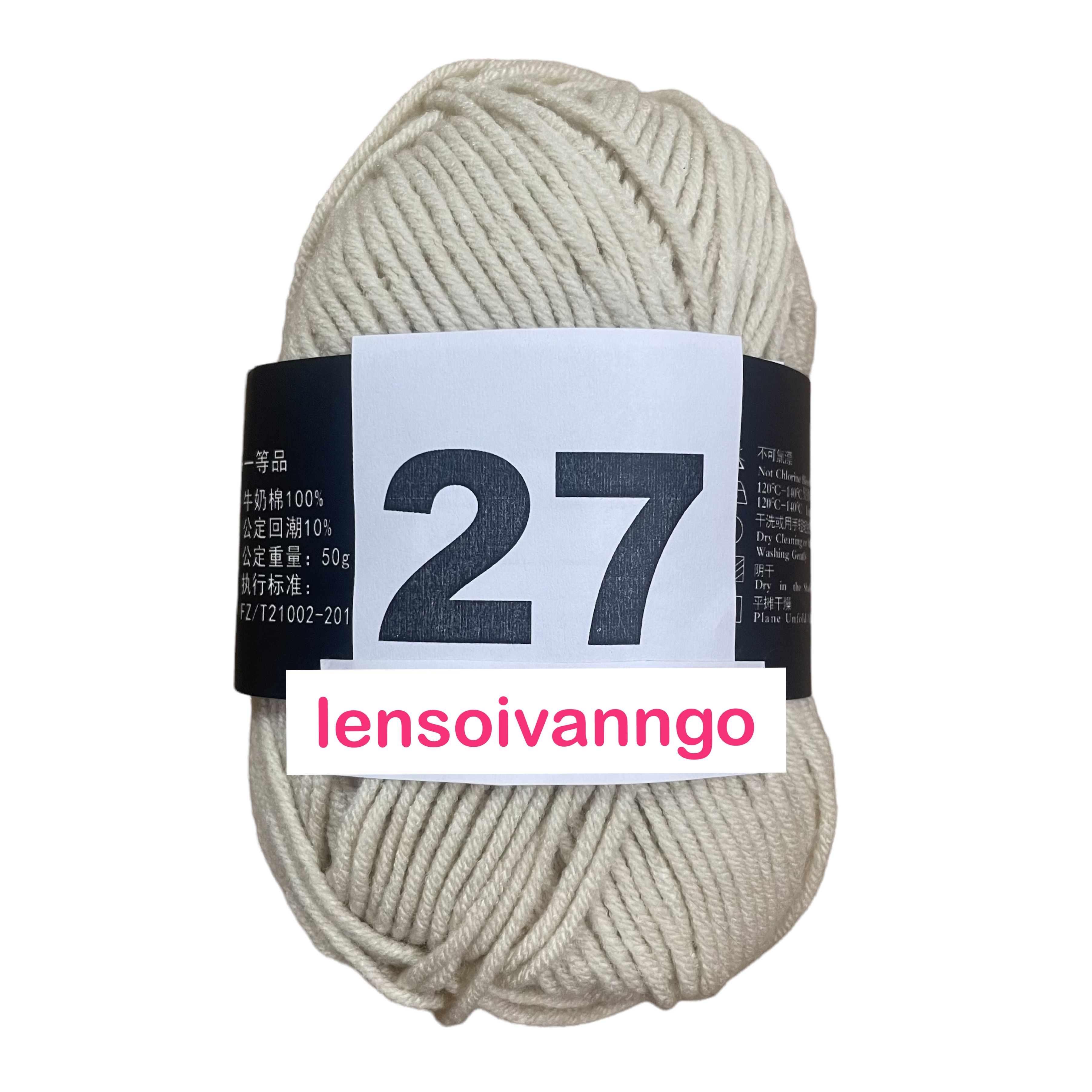 Len Milk Cotton 50gr (mác đen) (26276)