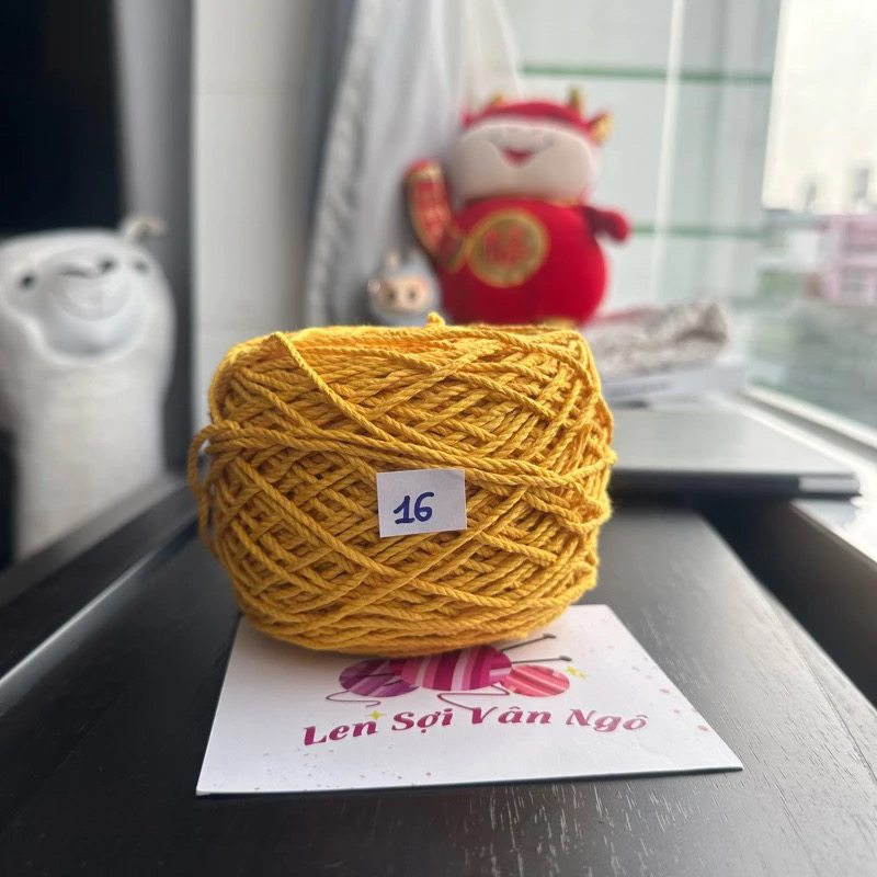 Sợi Macrame Cotton 2mm móc túi, mũ (cuộn 200gr) (26259)