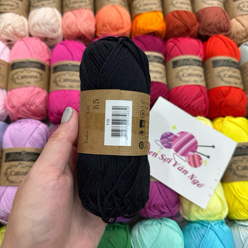 Sợi Scheepjes Catona nhập khẩu từ Hà Lan (cuộn 50gr) (26331)