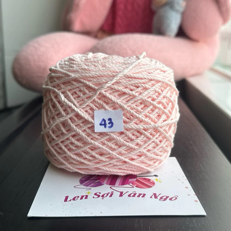 Sợi Macrame Cotton 2mm móc túi, mũ (cuộn 200gr) (26259)