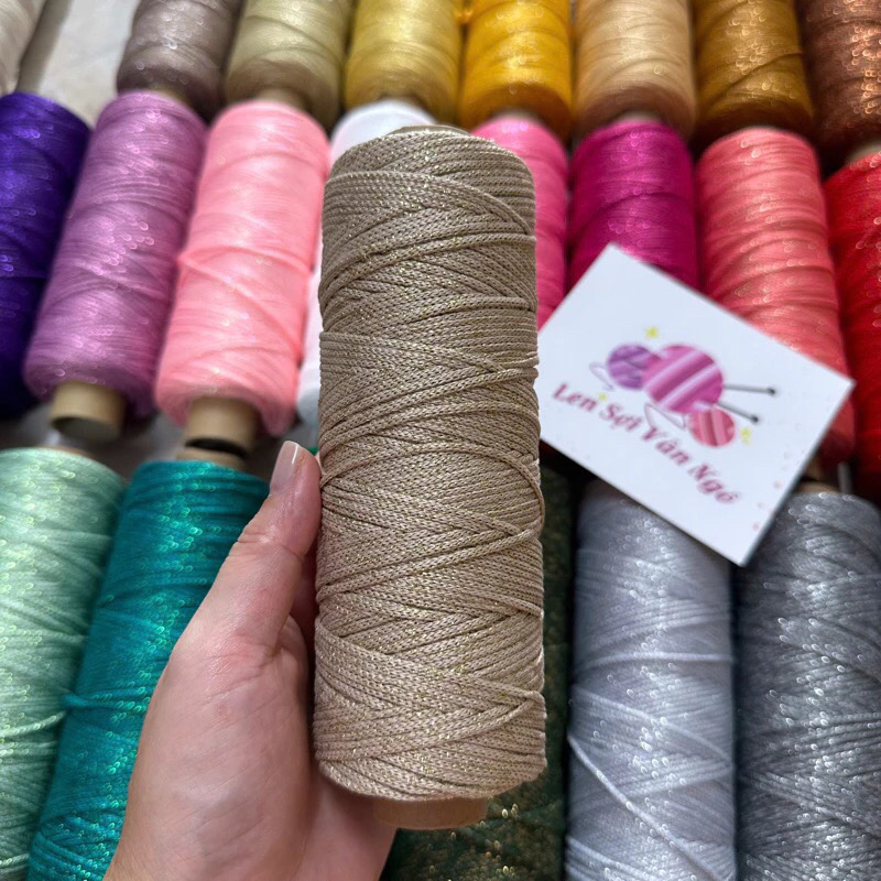 Sợi dệt kim tuyến 2mm Craftyarn VN (cuộn 125gr) (26265)
