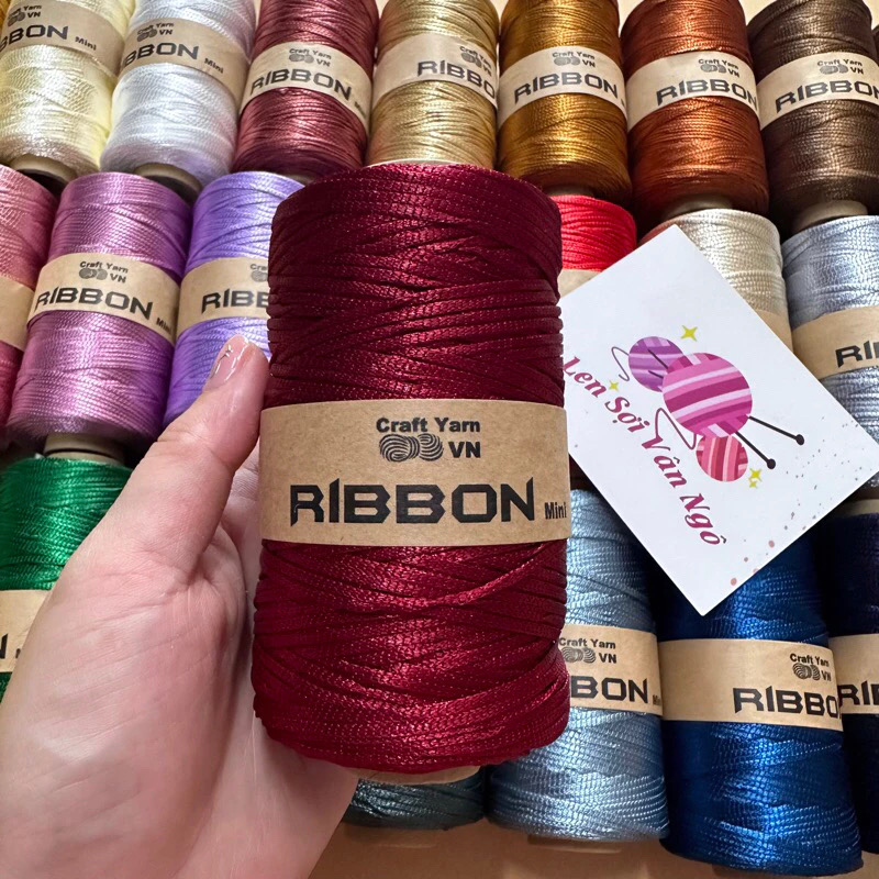 Sợi Ribbon mini 2mm Craftyarn VN (cuộn 100gr) (26271)