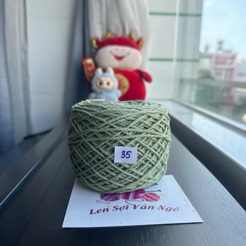 Sợi Macrame Cotton 2mm móc túi, mũ (cuộn 200gr) (26259)