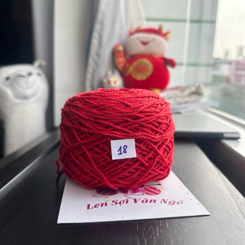 Sợi Macrame Cotton 2mm móc túi, mũ (cuộn 200gr) (26259)