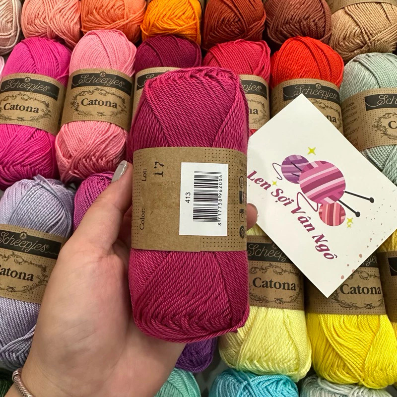 Sợi Scheepjes Catona nhập khẩu từ Hà Lan (cuộn 50gr) (26331)
