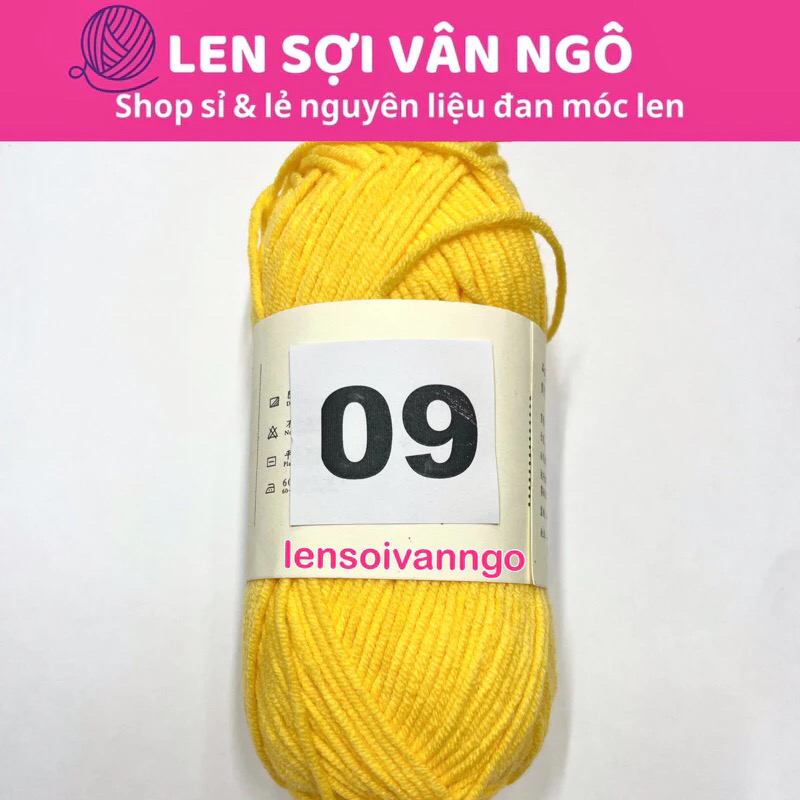 Len Susan 4 đan móc áo, khăn, thú bông, mũ... (cuộn 50gr) (26284)