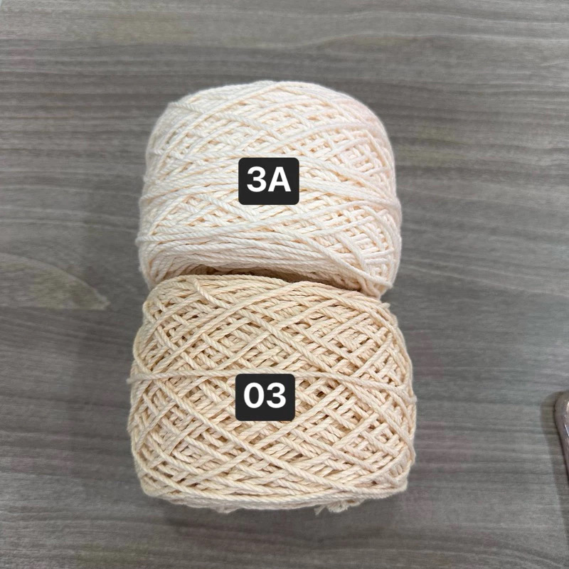Sợi Macrame Cotton 2mm móc túi, mũ (cuộn 200gr) (26259)