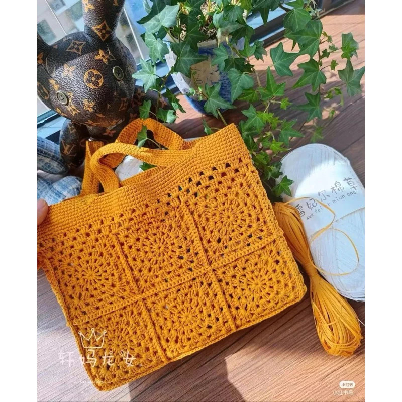 Sợi cỏ Chiffel móc túi, mũ (cuộn 100gr) (26275)