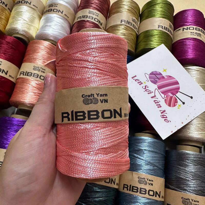 Sợi Ribbon mini 2mm Craftyarn VN (cuộn 100gr) (26271)