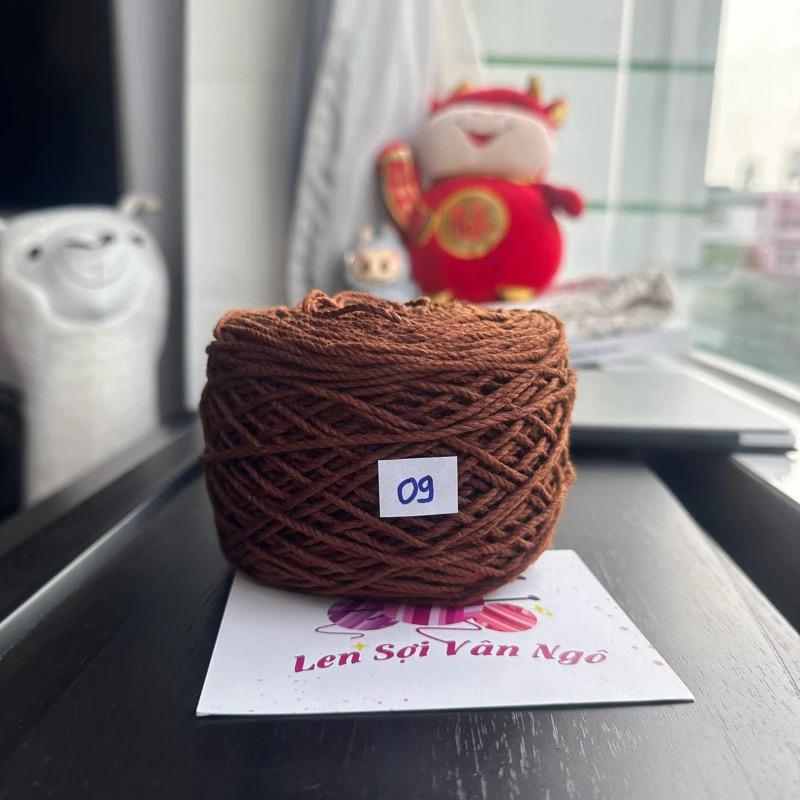 Sợi Macrame Cotton 2mm móc túi, mũ (cuộn 200gr) (26259)