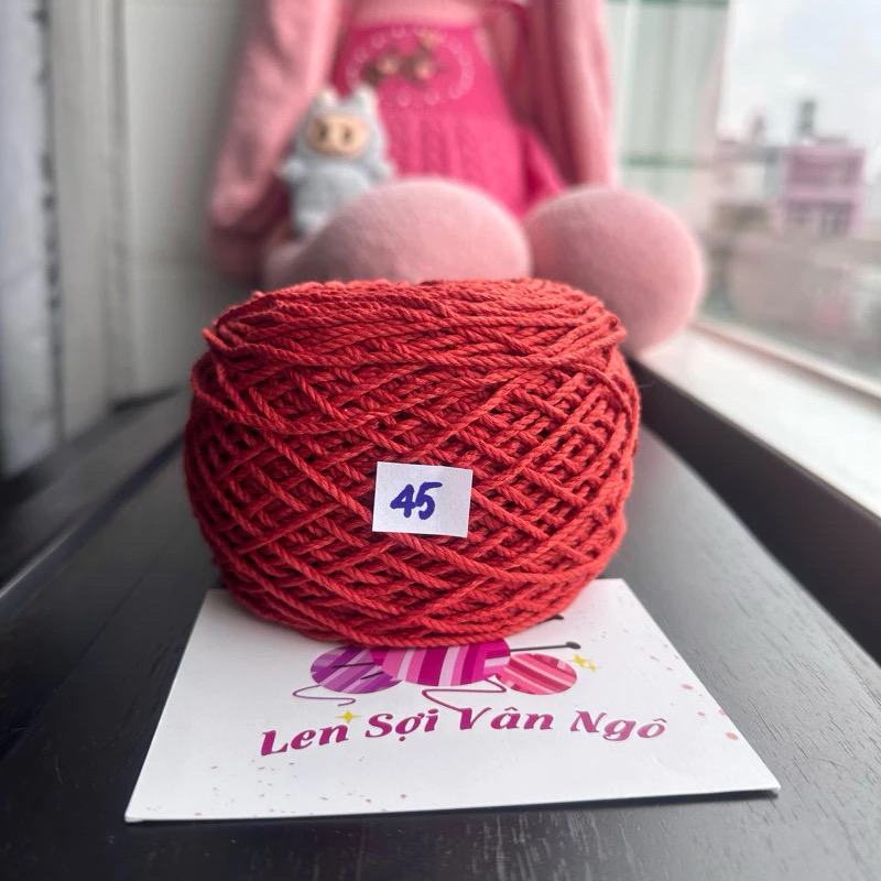 Sợi Macrame Cotton 2mm móc túi, mũ (cuộn 200gr) (26259)