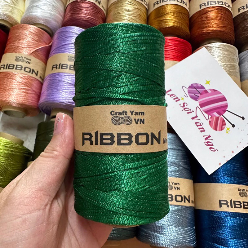 Sợi Ribbon mini 2mm Craftyarn VN (cuộn 100gr) (26271)