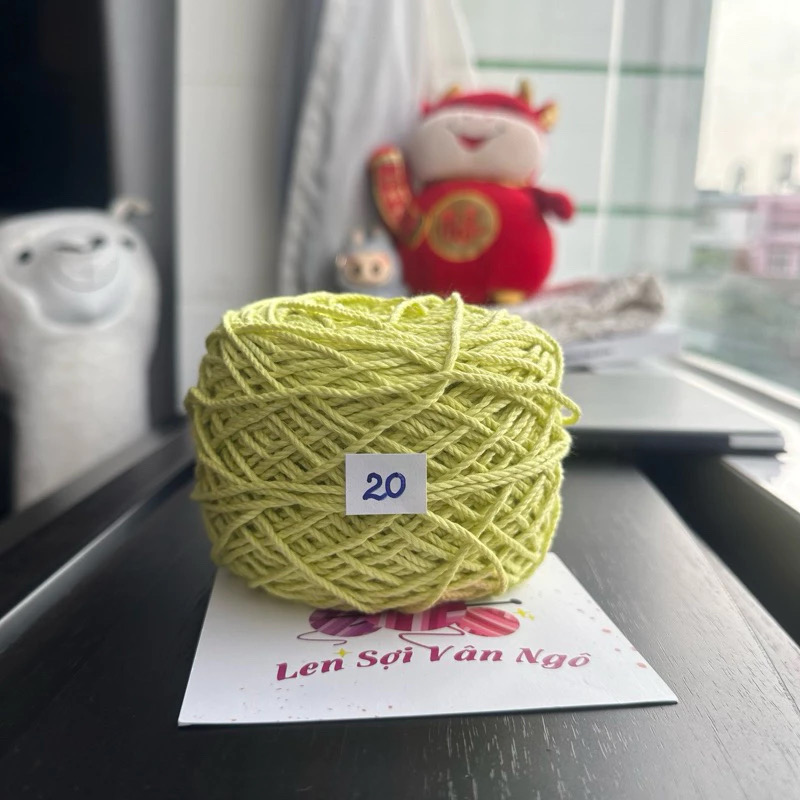 Sợi Macrame Cotton 2mm móc túi, mũ (cuộn 200gr) (26259)