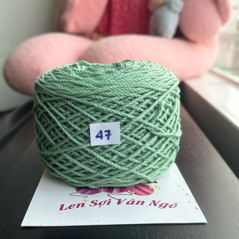 Sợi Macrame Cotton 2mm móc túi, mũ (cuộn 200gr) (26259)