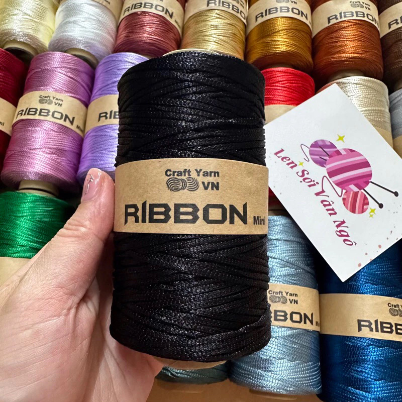 Sợi Ribbon mini 2mm Craftyarn VN (cuộn 100gr) (26271)