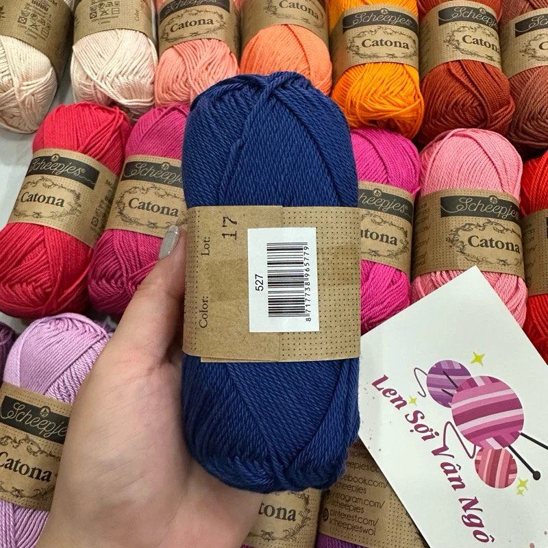 Sợi Scheepjes Catona nhập khẩu từ Hà Lan (cuộn 50gr) (26331)