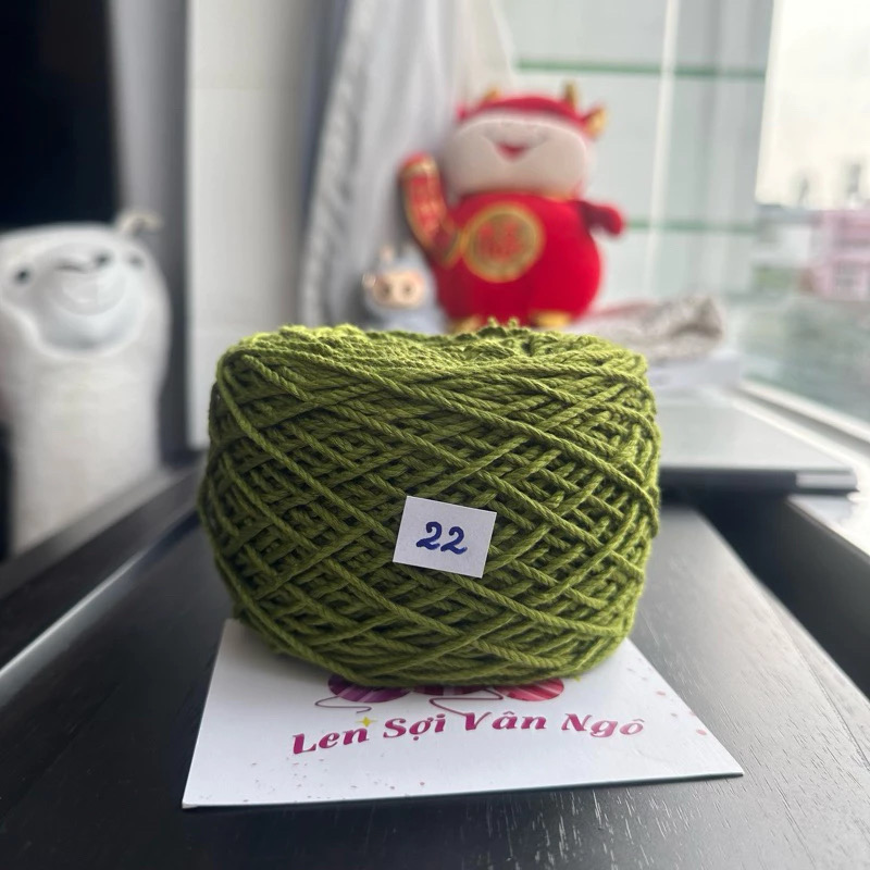 Sợi Macrame Cotton 2mm móc túi, mũ (cuộn 200gr) (26259)