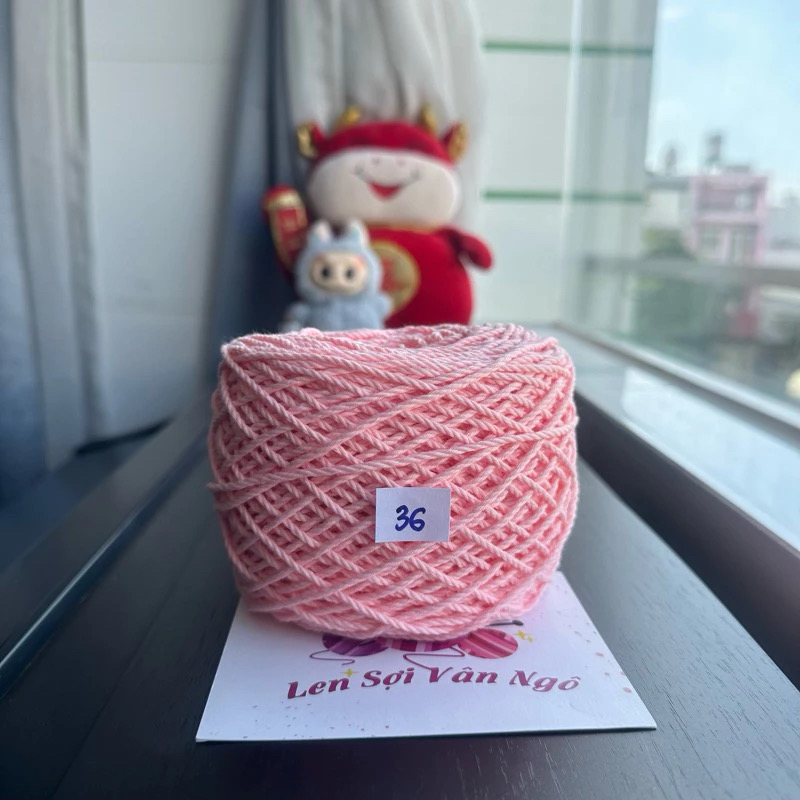 Sợi Macrame Cotton 2mm móc túi, mũ (cuộn 200gr) (26259)