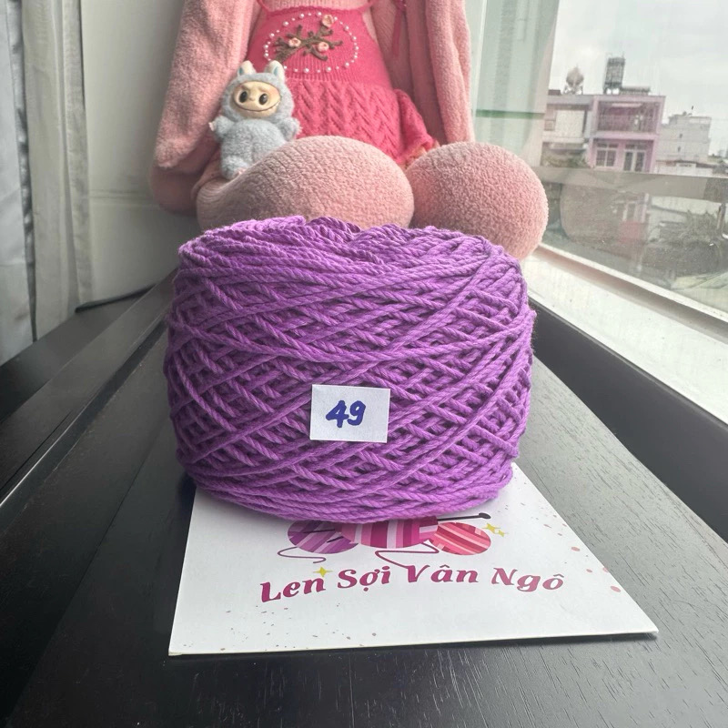 Sợi Macrame Cotton 2mm móc túi, mũ (cuộn 200gr) (26259)