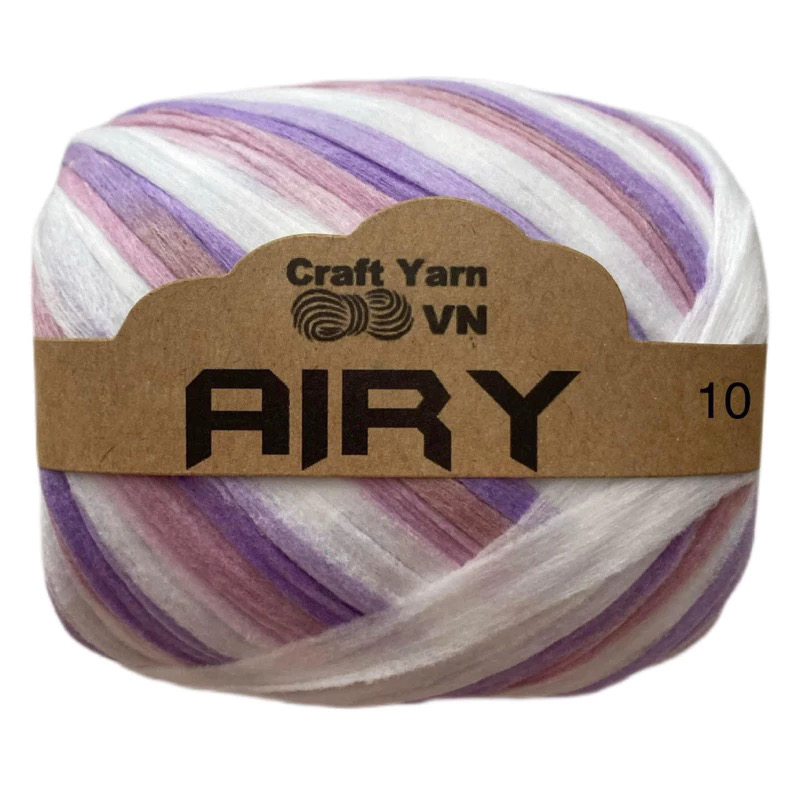 Sợi AIRY màu loang móc túi/mũ hè (cuộn 45gr) (26270)