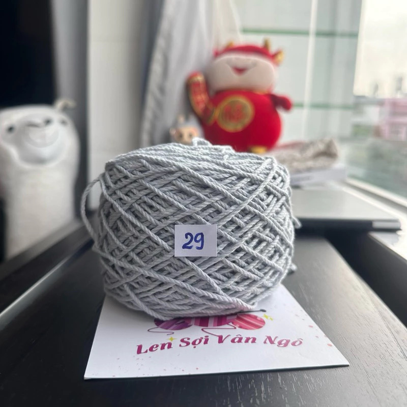 Sợi Macrame Cotton 2mm móc túi, mũ (cuộn 200gr) (26259)