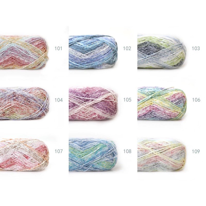 Len Baby Yarn màu loang (cuộn 40gr) (26281)