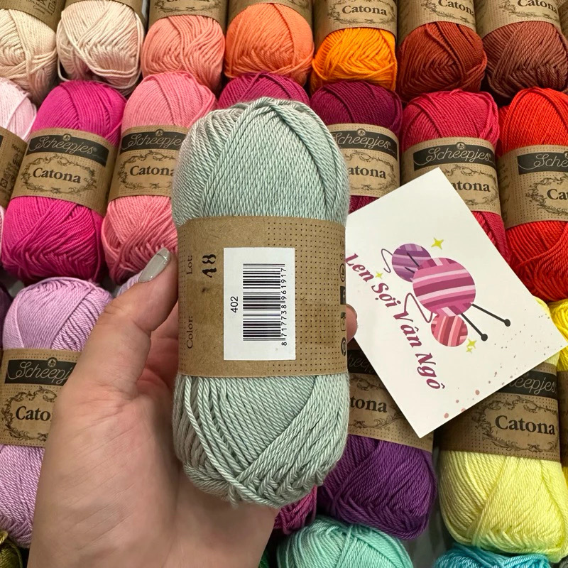 Sợi Scheepjes Catona nhập khẩu từ Hà Lan (cuộn 50gr) (26331)