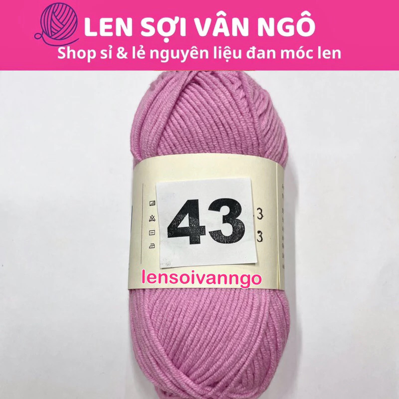Len Susan 4 đan móc áo, khăn, thú bông, mũ... (cuộn 50gr) (26284)