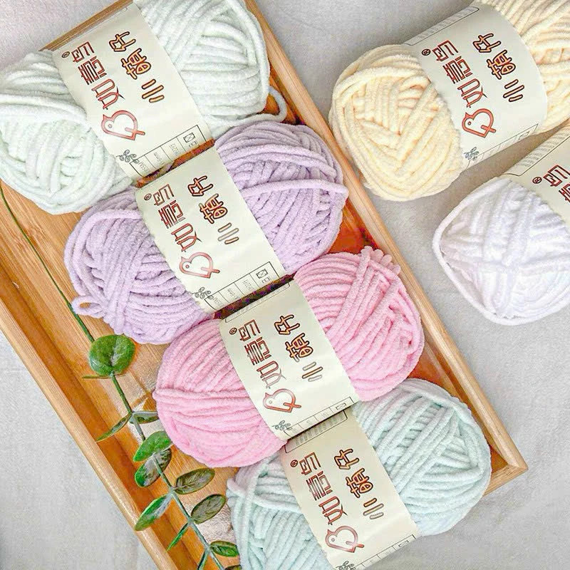 Len nhung mèo móc thú bông (cuộn 50gr) (26304)