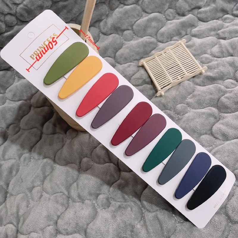 Vỉ kẹp bấm nhiều màu (vỉ 10c) (26095)