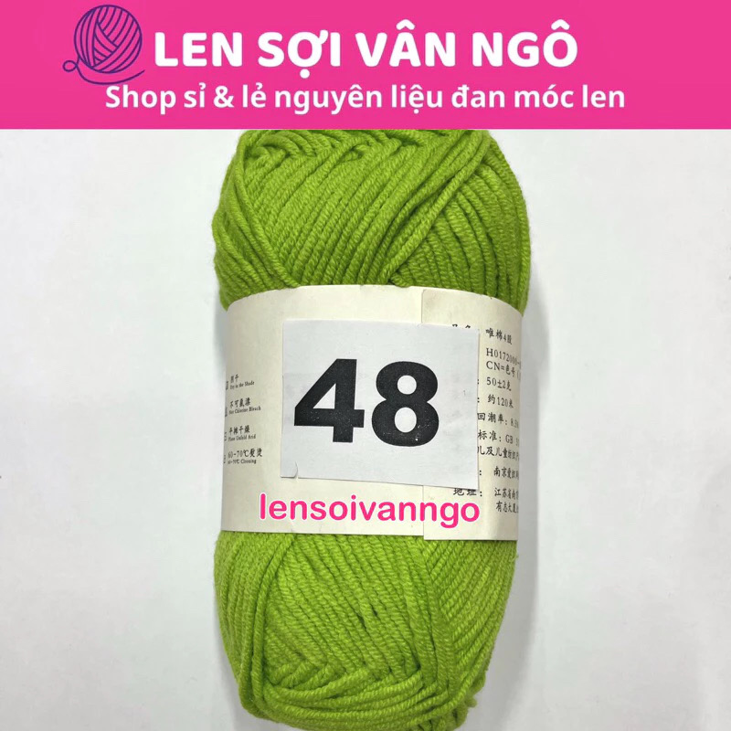 Len Susan 4 đan móc áo, khăn, thú bông, mũ... (cuộn 50gr) (26284)
