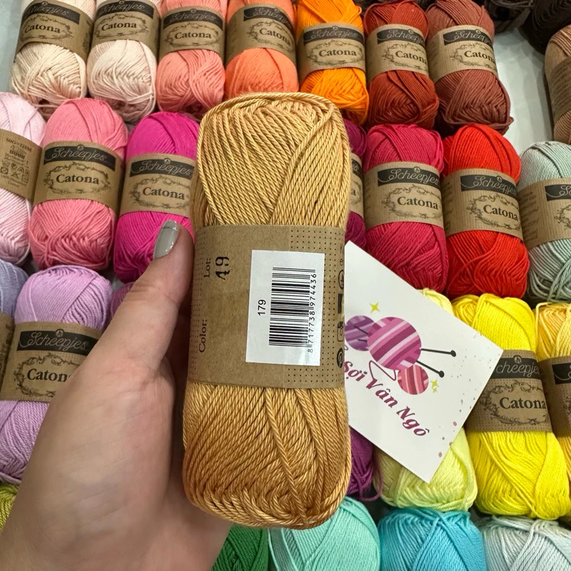 Sợi Scheepjes Catona nhập khẩu từ Hà Lan (cuộn 50gr) (26331)