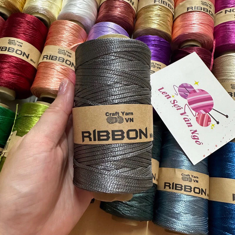 Sợi Ribbon mini 2mm Craftyarn VN (cuộn 100gr) (26271)