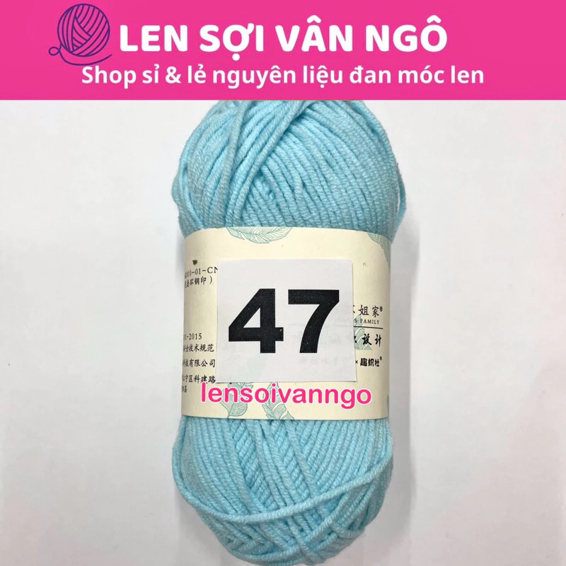 Len Susan 4 đan móc áo, khăn, thú bông, mũ... (cuộn 50gr) (26284)