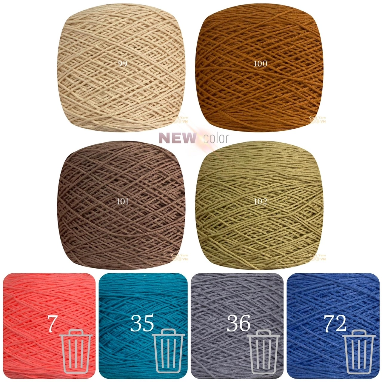 Sợi Cotton Việt Nam 1mm (cuộn 100gr) (26255)