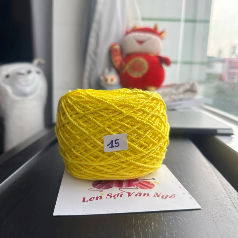Sợi Macrame Cotton 2mm móc túi, mũ (cuộn 200gr) (26259)