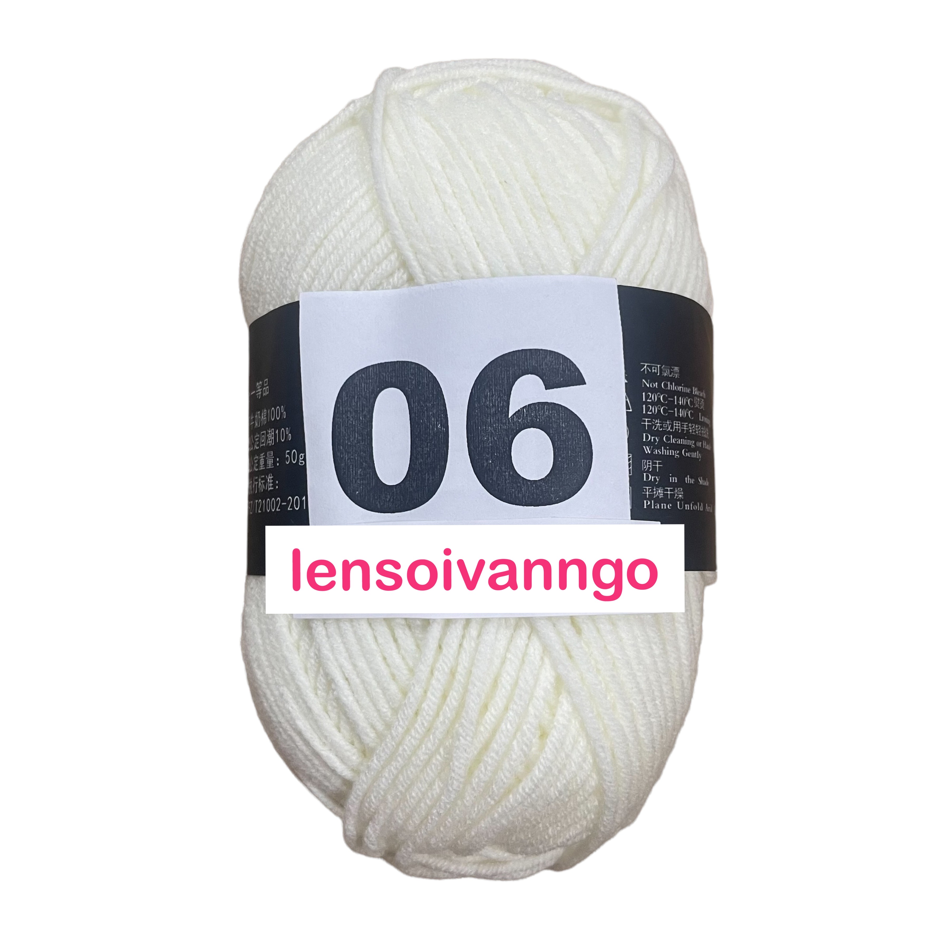Len Milk Cotton 50gr (mác đen) (26276)