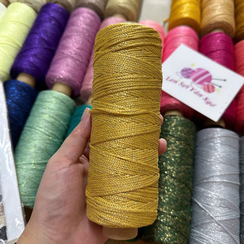 Sợi dệt kim tuyến 2mm Craftyarn VN (cuộn 125gr) (26265)