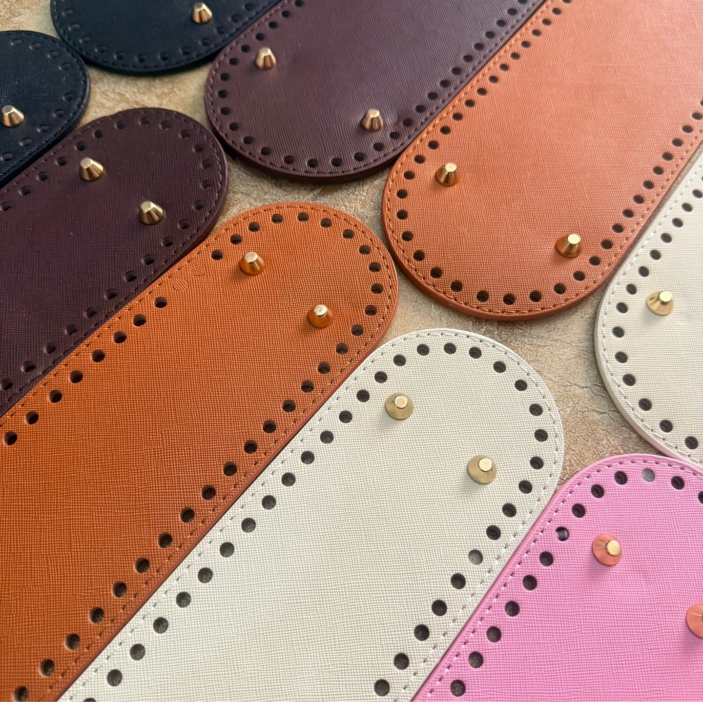 PK túi: Đáy túi oval chất liệu da PU