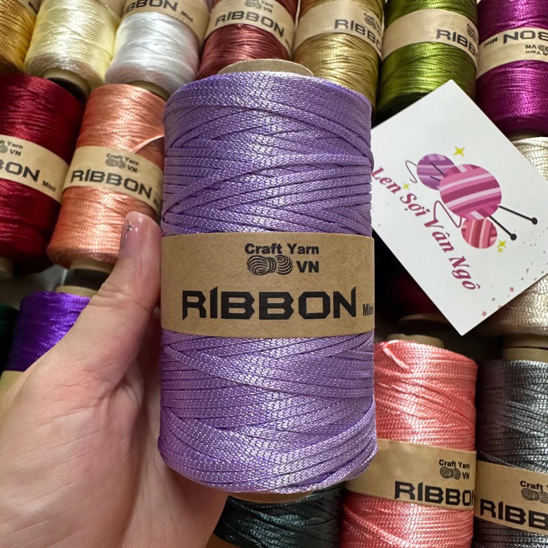 Sợi Ribbon mini 2mm Craftyarn VN (cuộn 100gr) (26271)