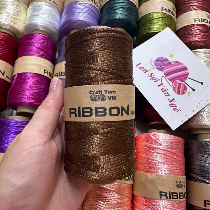Sợi Ribbon mini 2mm Craftyarn VN (cuộn 100gr) (26271)