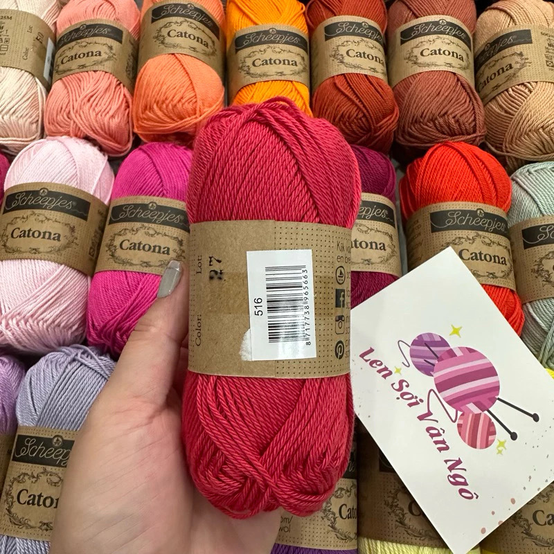 Sợi Scheepjes Catona nhập khẩu từ Hà Lan (cuộn 50gr) (26331)