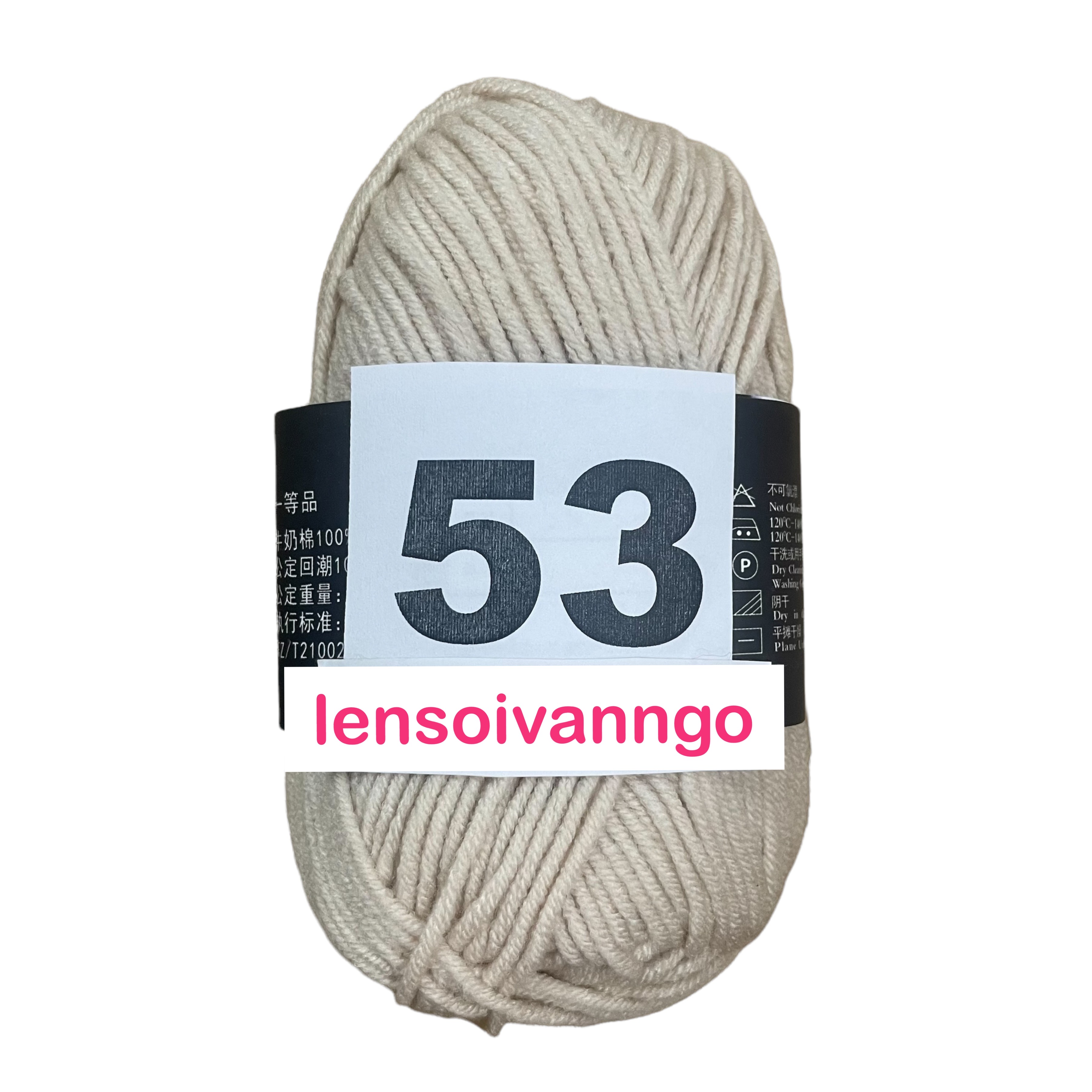 Len Milk Cotton 50gr (mác đen) (26276)