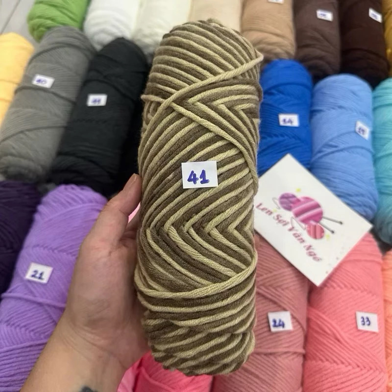 Len cotton love MÀU LOANG (cuộn 100gr) (26293)