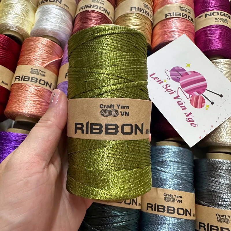 Sợi Ribbon mini 2mm Craftyarn VN (cuộn 100gr) (26271)