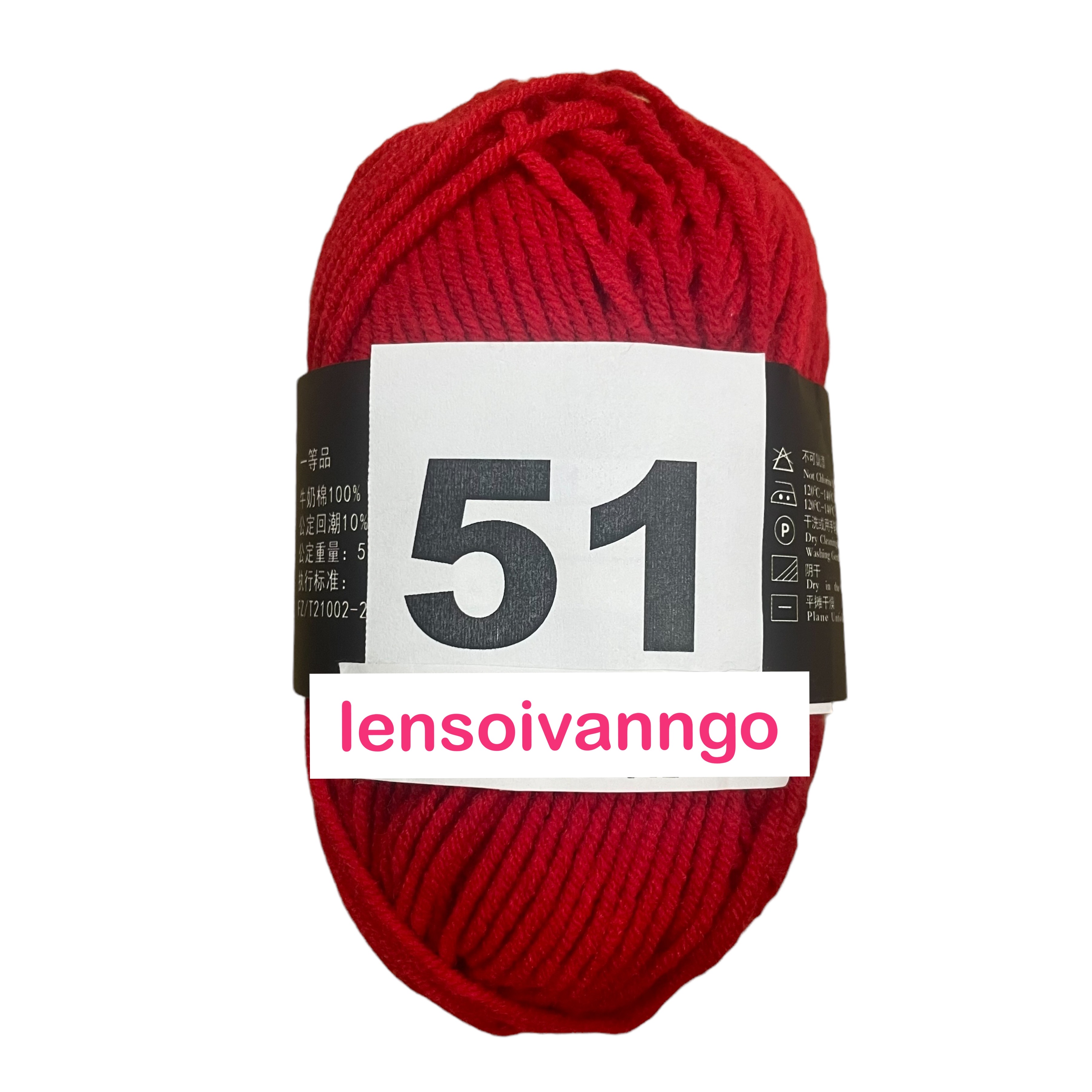 Len Milk Cotton 50gr (mác đen) (26276)