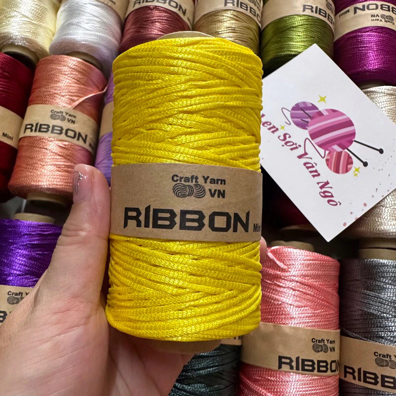 Sợi Ribbon mini 2mm Craftyarn VN (cuộn 100gr) (26271)